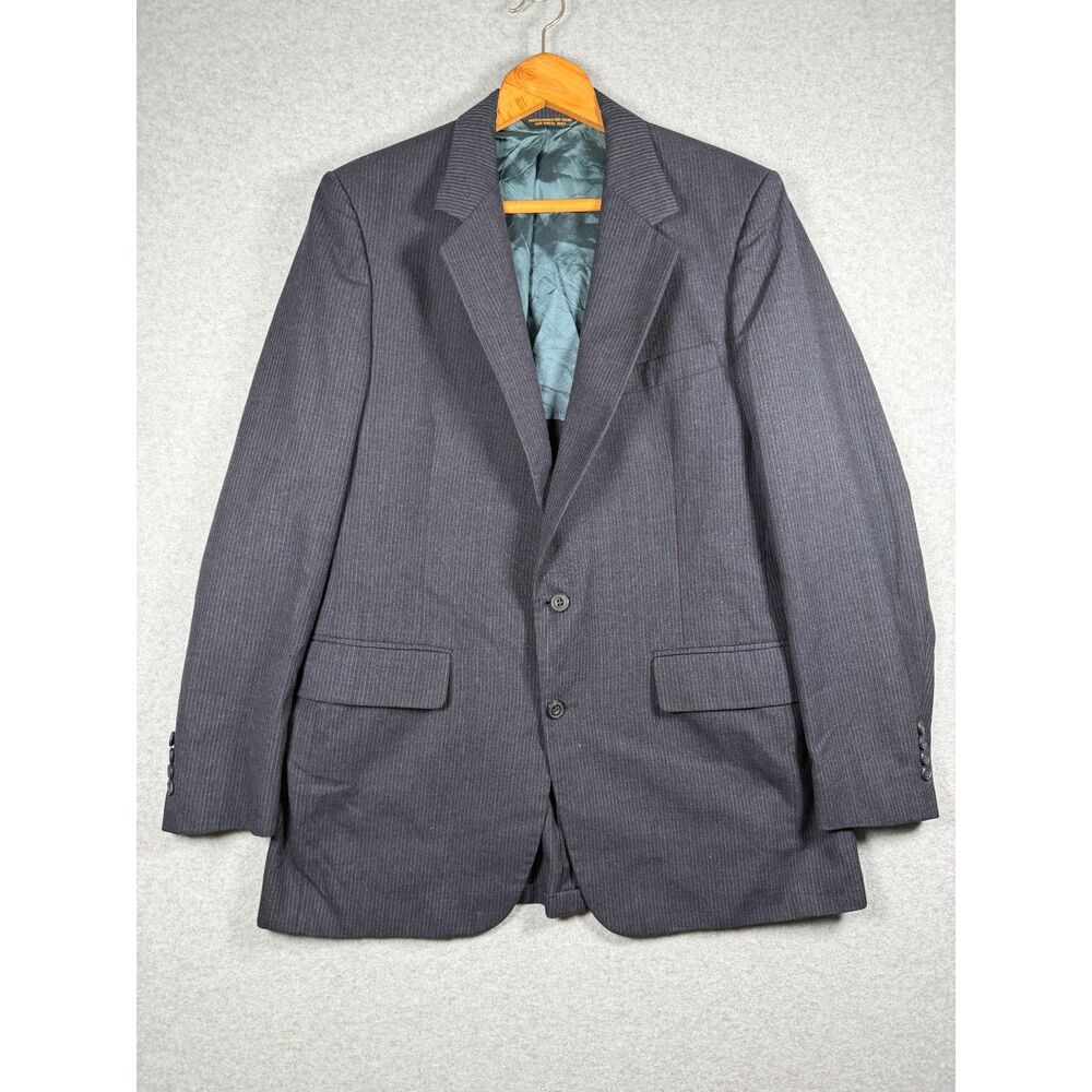 Vintage John Weitz Palm Beach Men’s 46R Navy Pinstripe Blazer USA Bin F